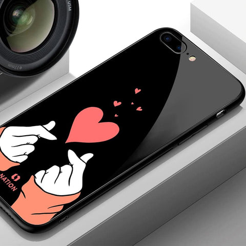 iPhone 15 Plus Cover- Onation Heart Series - HQ Ultra Shine Premium Infinity Glass Soft Silicon Borders Case