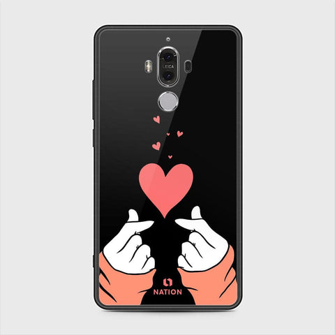 Huawei Mate 9 Cover - ONation Heart Series - HQ Ultra Shine Premium Infinity Glass Soft Silicon Borders Case