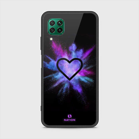 Huawei P40 Lite Cover - ONation Heart Series - HQ Ultra Shine Premium Infinity Glass Soft Silicon Borders Case