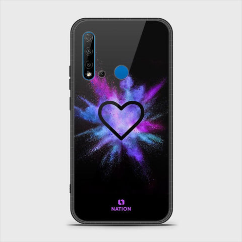Huawi P20 Lite 2019 Cover - Onation Heart Series - HQ Ultra Shine Premium Infinity Glass Soft Silicon Borders Case
