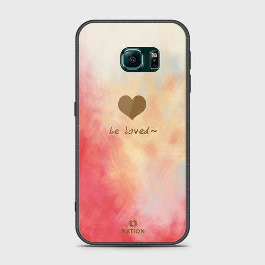 Samsung Galaxy S6 Edge Cover- Onation Heart Series - HQ Ultra Shine Premium Infinity Glass Soft Silicon Borders Case