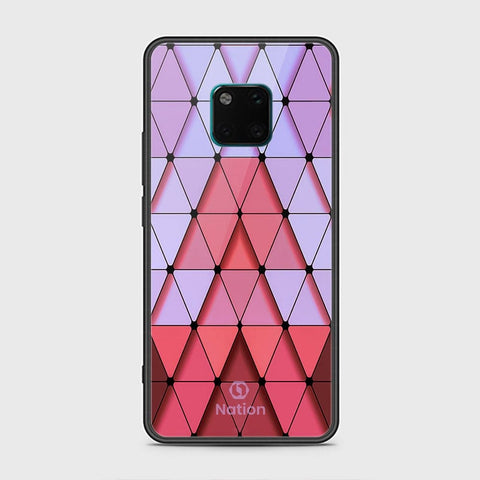 Huawei Mate 20 Pro Cover - ONation Pyramid Series - HQ Ultra Shine Premium Infinity Glass Soft Silicon Borders Case