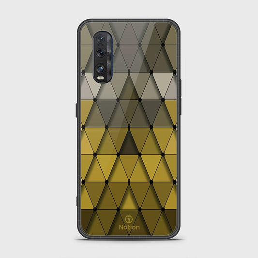Oppo Find X2 Cover- Onation Pyramid Series - HQ Ultra Shine Premium Infinity Glass Soft Silicon Borders Case