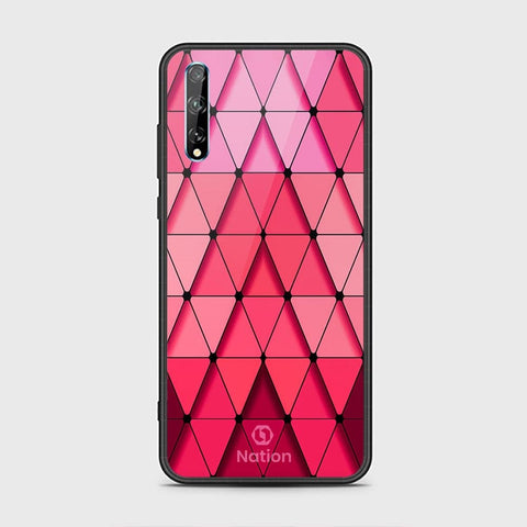 Huawei Y8p Cover - Onation Pyramid Series - HQ Ultra Shine Premium Infinity Glass Soft Silicon Borders Case