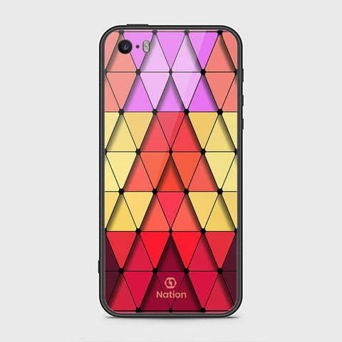 iPhone 5s Cover - Onation Pyramid Series - HQ Ultra Shine Premium Infinity Glass Soft Silicon Borders Case