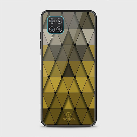 Samsung Galaxy A12 Cover - ONation Pyramid Series - HQ Ultra Shine Premium Infinity Glass Soft Silicon Borders Case