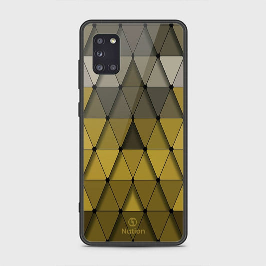 Samsung Galaxy A31 Cover - ONation Pyramid Series - HQ Ultra Shine Premium Infinity Glass Soft Silicon Borders Case