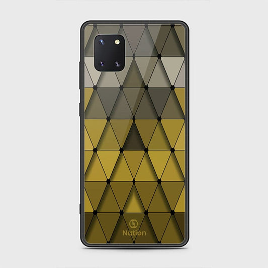 Samsung Galaxy Note 10 Lite Cover - ONation Pyramid Series - HQ Ultra Shine Premium Infinity Glass Soft Silicon Borders Case