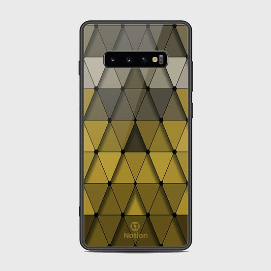 Samsung Galaxy S10 Plus Cover - Onation Pyramid Series - HQ Ultra Shine Premium Infinity Glass Soft Silicon Borders Case