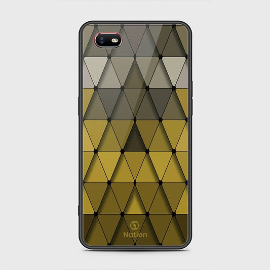 Oppo A1k Cover - Onation Pyramid Series - HQ Ultra Shine Premium Infinity Glass Soft Silicon Borders Case