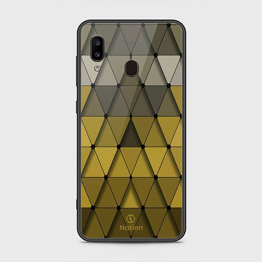 Samsung Galaxy A20 Cover - ONation Pyramid Series - HQ Ultra Shine Premium Infinity Glass Soft Silicon Borders Case