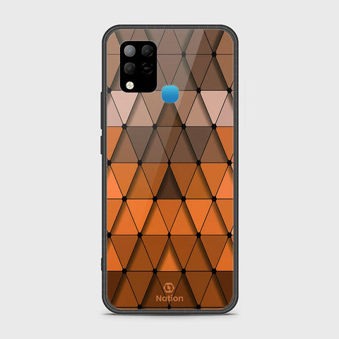 Infinix Hot 10s Cover- Onation Pyramid Series - HQ Ultra Shine Premium Infinity Glass Soft Silicon Borders Case