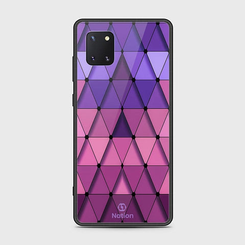 Samsung Galaxy Note 10 Lite Cover - ONation Pyramid Series - HQ Ultra Shine Premium Infinity Glass Soft Silicon Borders Case