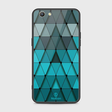 Oppo A59 Cover - ONation Pyramid Series - HQ Ultra Shine Premium Infinity Glass Soft Silicon Borders Case