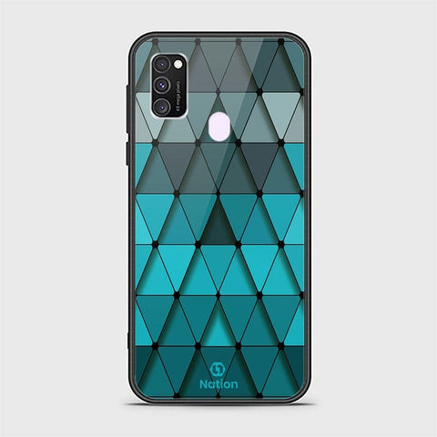 Samsung Galaxy M21 Cover - Onation Pyramid Series - HQ Ultra Shine Premium Infinity Glass Soft Silicon Borders Case