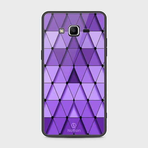 Samsung Galaxy Grand Prime Cover - ONation Pyramid Series - HQ Ultra Shine Premium Infinity Glass Soft Silicon Borders Case