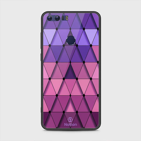 Huawei Honor 8 Cover - Onation Pyramid Series - HQ Ultra Shine Premium Infinity Glass Soft Silicon Borders Case