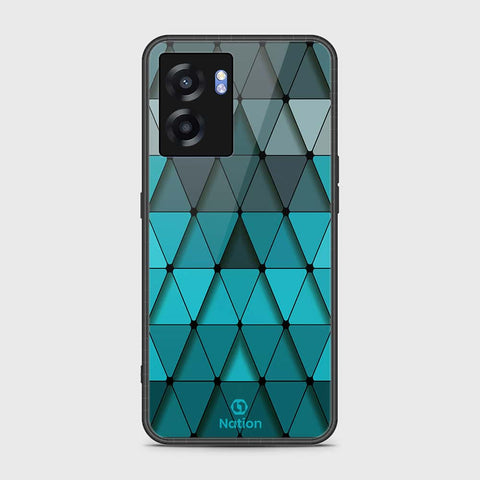 Oppo A56s Cover- Onation Pyramid Series - HQ Ultra Shine Premium Infinity Glass Soft Silicon Borders Case