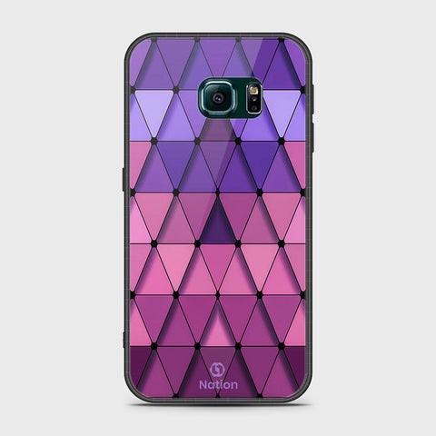 Samsung Galaxy S6 Edge Cover- Onation Pyramid Series - HQ Ultra Shine Premium Infinity Glass Soft Silicon Borders Case