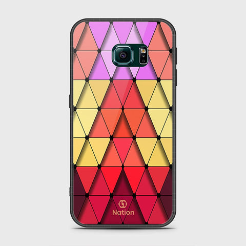 Samsung Galaxy S6 Edge Plus Cover- Onation Pyramid Series - HQ Ultra Shine Premium Infinity Glass Soft Silicon Borders Case