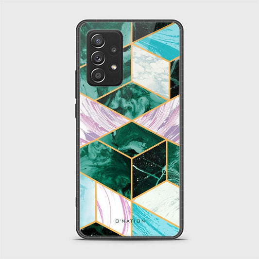 Samsung Galaxy A52 Cover - O'Nation Shades of Marble Series - HQ Ultra Shine Premium Infinity Glass Soft Silicon Borders Case