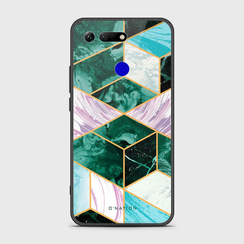 Huawei Honor View 20 Cover - O'Nation Shades of Marble Series - HQ Ultra Shine Premium Infinity Glass Soft Silicon Borders Case