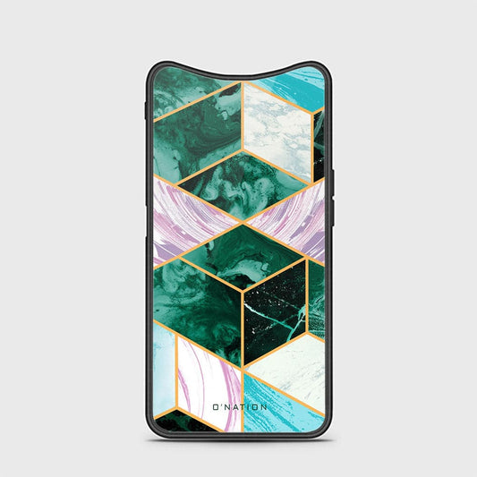 Oppo Find X Cover - O'Nation Shades of Marble Series - HQ Ultra Shine Premium Infinity Glass Soft Silicon Borders Case