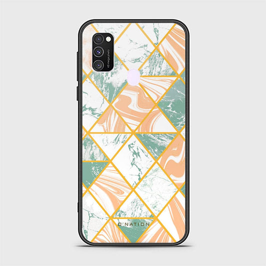 Samsung Galaxy M21 Cover - O'Nation Shades of Marble Series - HQ Ultra Shine Premium Infinity Glass Soft Silicon Borders Case