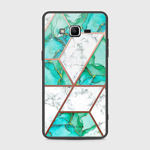 Samsung Galaxy Grand Prime Cover - O'Nation Shades of Marble Series - HQ Ultra Shine Premium Infinity Glass Soft Silicon Borders Case