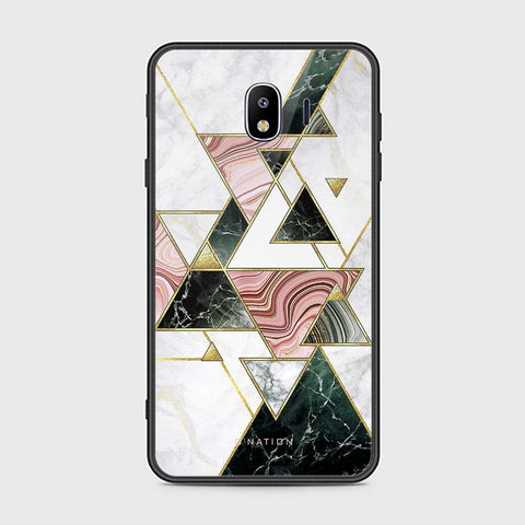 Samsung Galaxy J4 2018 Cover - O'Nation Shades of Marble Series - HQ Ultra Shine Premium Infinity Glass Soft Silicon Borders Case