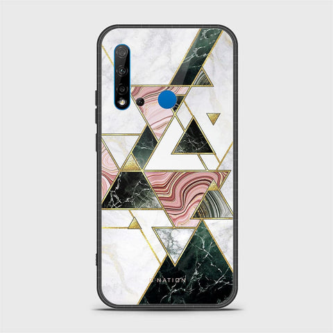 Huawi P20 Lite 2019 Cover - O'Nation Shades of Marble Series - HQ Ultra Shine Premium Infinity Glass Soft Silicon Borders Case
