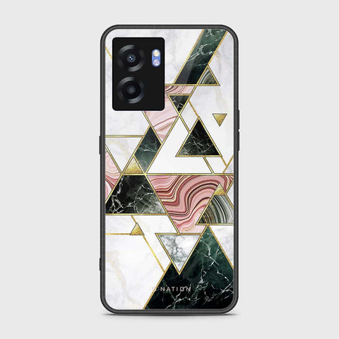 Oppo A56s Cover- O'Nation Shades of Marble Series - HQ Ultra Shine Premium Infinity Glass Soft Silicon Borders Case