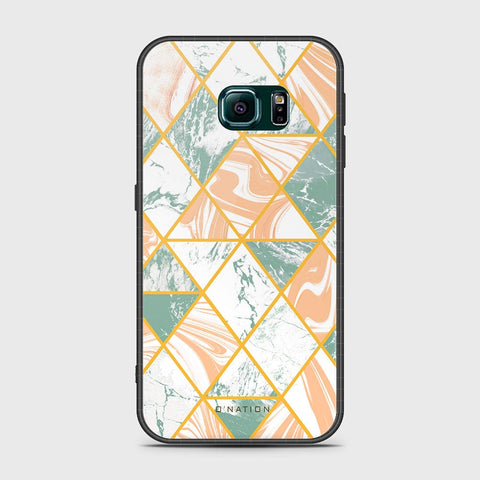 Samsung Galaxy S6 Edge Plus Cover- O'Nation Shades of Marble Series - HQ Ultra Shine Premium Infinity Glass Soft Silicon Borders Case