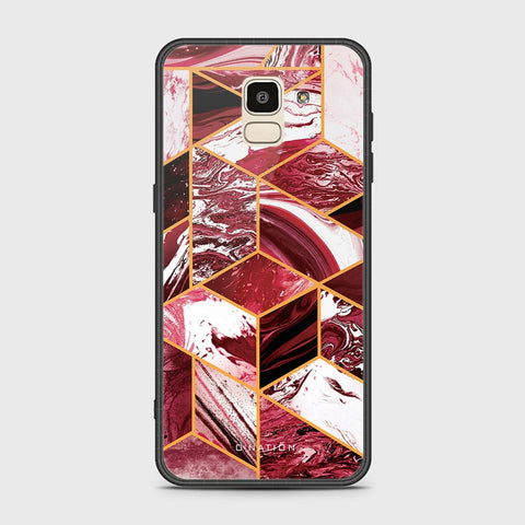 Samsung Galaxy J6 2018 Cover - O'Nation Shades of Marble Series - HQ Ultra Shine Premium Infinity Glass Soft Silicon Borders Case