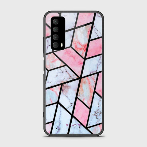 Huawei Y7a Cover- O'Nation Shades of Marble Series - HQ Ultra Shine Premium Infinity Glass Soft Silicon Borders Case