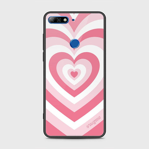Huawei Honor 7C Cover - O'Nation Heartbeat Series - HQ Ultra Shine Premium Infinity Glass Soft Silicon Borders Case