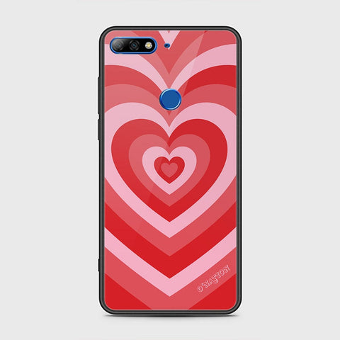 Huawei Honor 7C Cover - O'Nation Heartbeat Series - HQ Ultra Shine Premium Infinity Glass Soft Silicon Borders Case