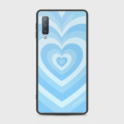 Samsung Galaxy A7 2018 Cover - O'Nation Heartbeat Series - HQ Ultra Shine Premium Infinity Glass Soft Silicon Borders Case