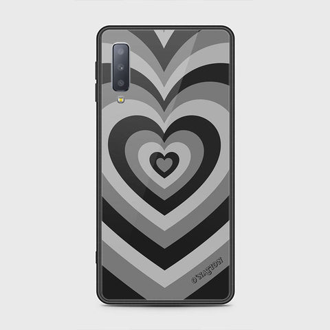 Samsung Galaxy A7 2018 Cover - O'Nation Heartbeat Series - HQ Ultra Shine Premium Infinity Glass Soft Silicon Borders Case