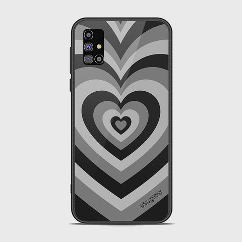Samsung Galaxy M31s Cover - O'Nation Heartbeat Series - HQ Ultra Shine Premium Infinity Glass Soft Silicon Borders Case