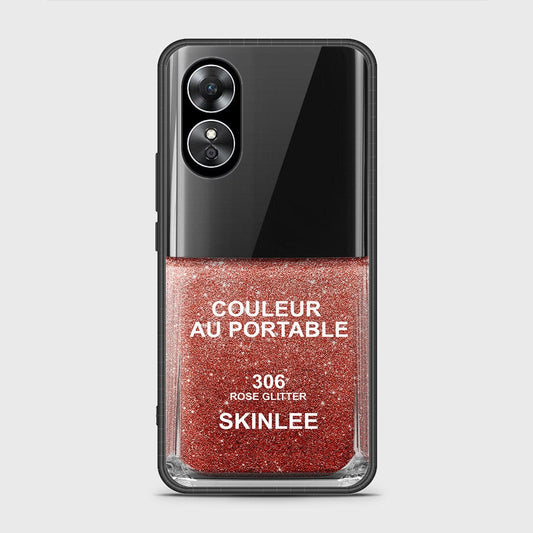 Oppo A17 Cover- Couleur Au Portable Series - HQ Ultra Shine Premium Infinity Glass Soft Silicon Borders Case