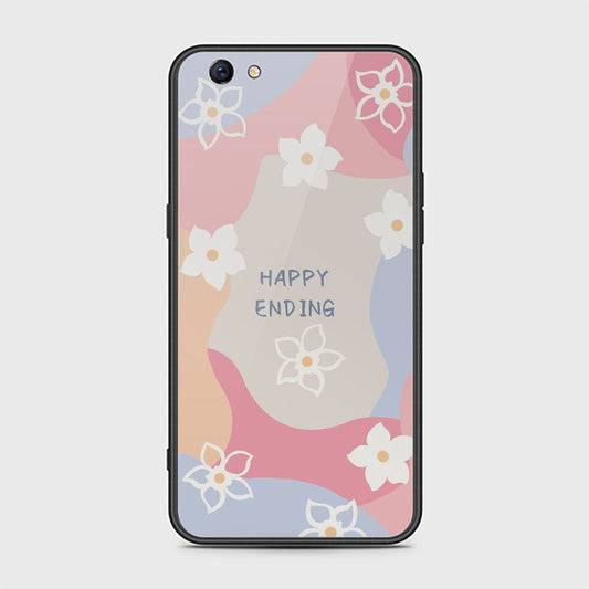 Oppo F3 Plus Cover - Happy Series - HQ Ultra Shine Premium Infinity Glass Soft Silicon Borders Case