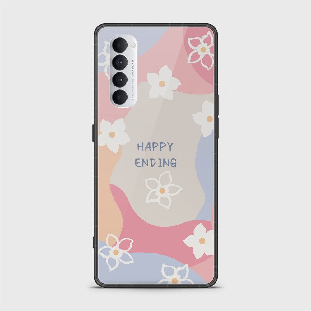 Oppo Reno Pro Cover Happy Series HQ Ultra Shine Premium Infinity Glass Soft Silicon Borders Case Design1