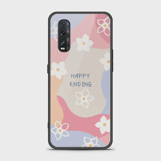 Oppo Find X2 Cover - Happy Series - HQ Ultra Shine Premium Infinity Glass Soft Silicon Borders Case