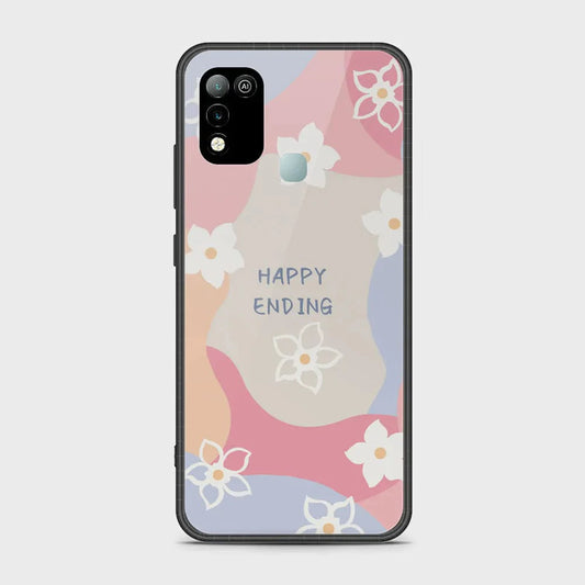 Infinix Hot 11 Play Cover - Happy Series - HQ Ultra Shine Premium Infinity Glass Soft Silicon Borders Case