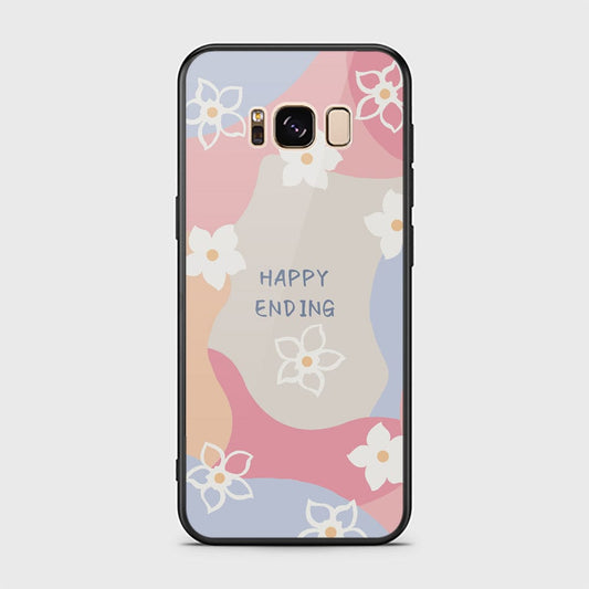 Samsung Galaxy S8 Cover - Happy Series - HQ Ultra Shine Premium Infinity Glass Soft Silicon Borders Case