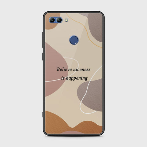 Huawei Y9 2018 Cover - Happy Series - HQ Ultra Shine Premium Infinity Glass Soft Silicon Borders Case