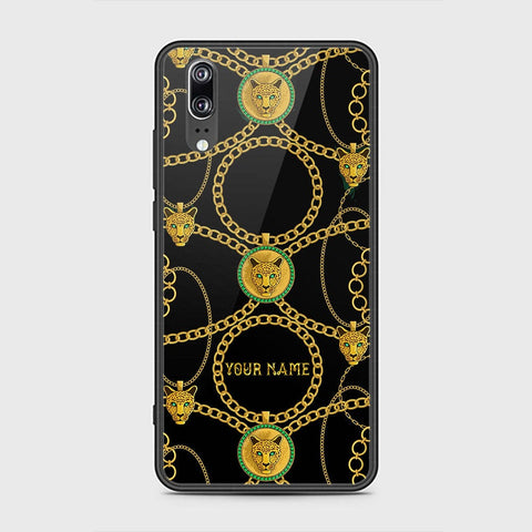 Huawei P20 Cover - Gold Series - HQ Ultra Shine Premium Infinity Glass Soft Silicon Borders Case