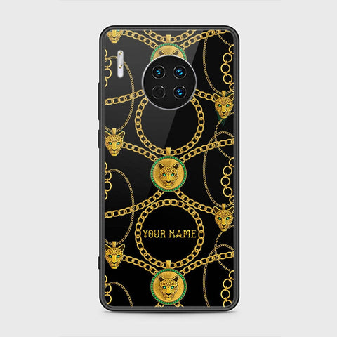 Huawei Mate 30 Cover - Gold Series - HQ Ultra Shine Premium Infinity Glass Soft Silicon Borders Case
