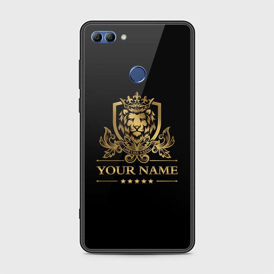 Huawei Y9 2018 Cover - Gold Series - HQ Ultra Shine Premium Infinity Glass Soft Silicon Borders Case